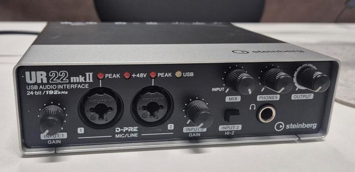 Steinberg UR22mkII USB Audio Interface, Muziek en Instrumenten, Synthesizers, Gebruikt, Overige aantallen, Overige merken, Met midi-aansluiting