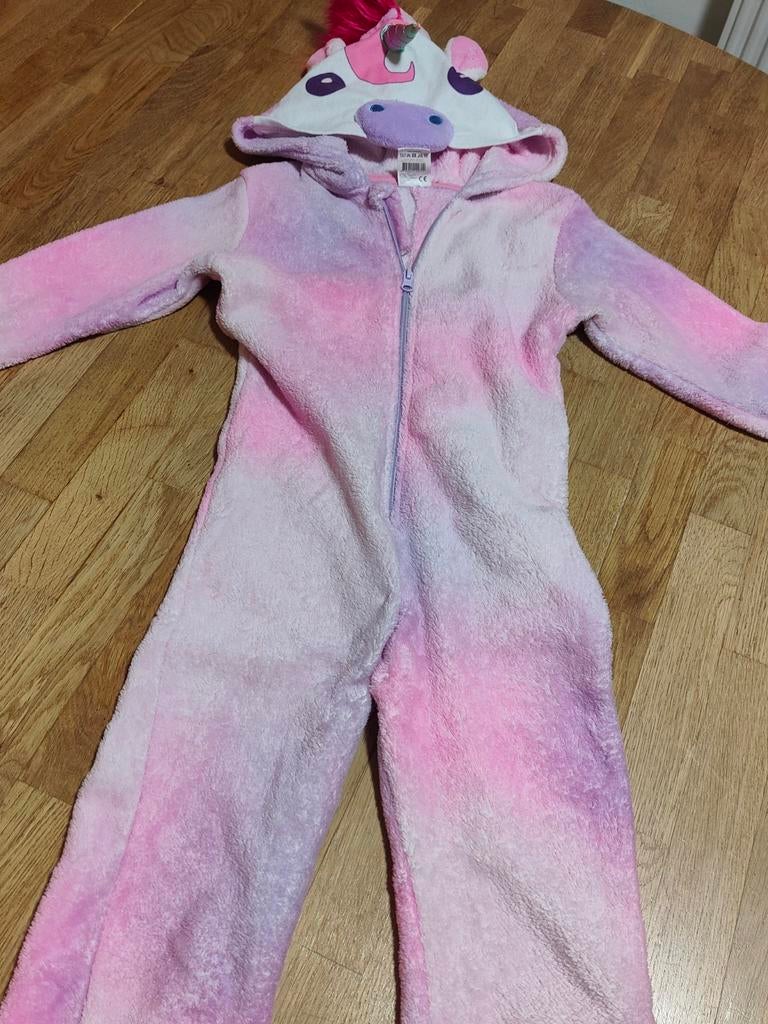 Roze eenhoorn onesie maat 116 122 carnaval, Ophalen of Verzenden, Meisje