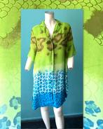 Sunflair doorknoopjurk groen/blauw maat 40, Kleding | Dames, Maat 38/40 (M), Verzenden, Sunflair, Gedragen