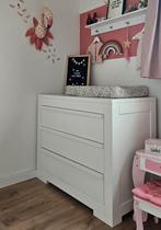 Witte Commode Bretagne met 3 Lades, Kinderen en Baby's, Kinderkamer | Commodes en Kasten, Ophalen, Zo goed als nieuw, 75 tot 100 cm