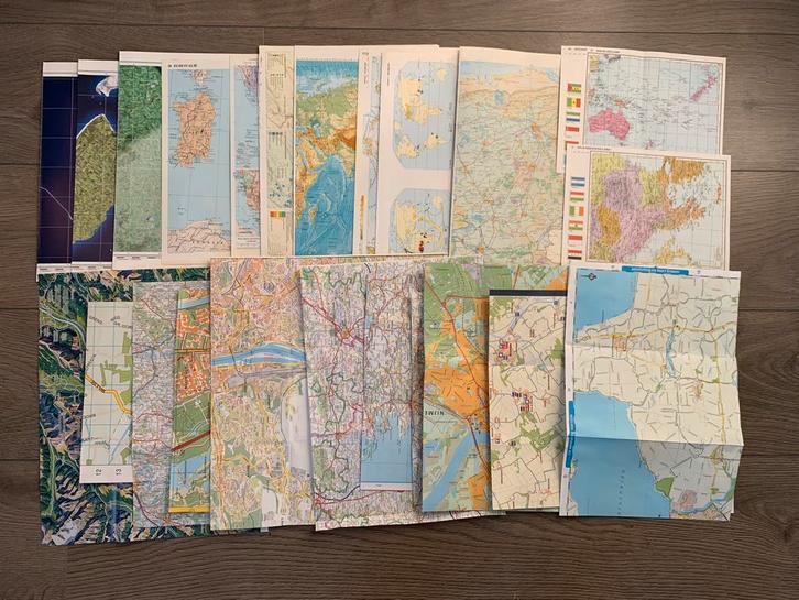 Themapakket ‘atlas’ 30 stuks (journaling/collage), Hobby en Vrije tijd, Scrapbooking, Gebruikt, Papier of Karton, Overige merken