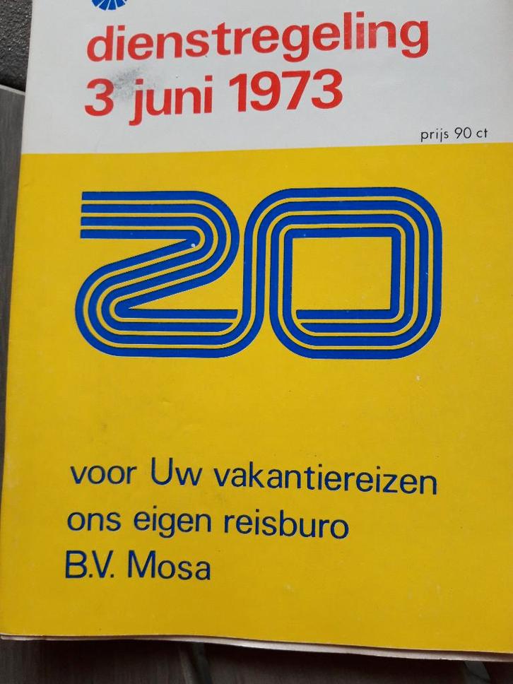 Zuid-Ooster dienstregeling 3 juni 1973, Verzamelen, Spoorwegen en Tramwegen, Zo goed als nieuw, Bus of Metro, Boek of Tijdschrift