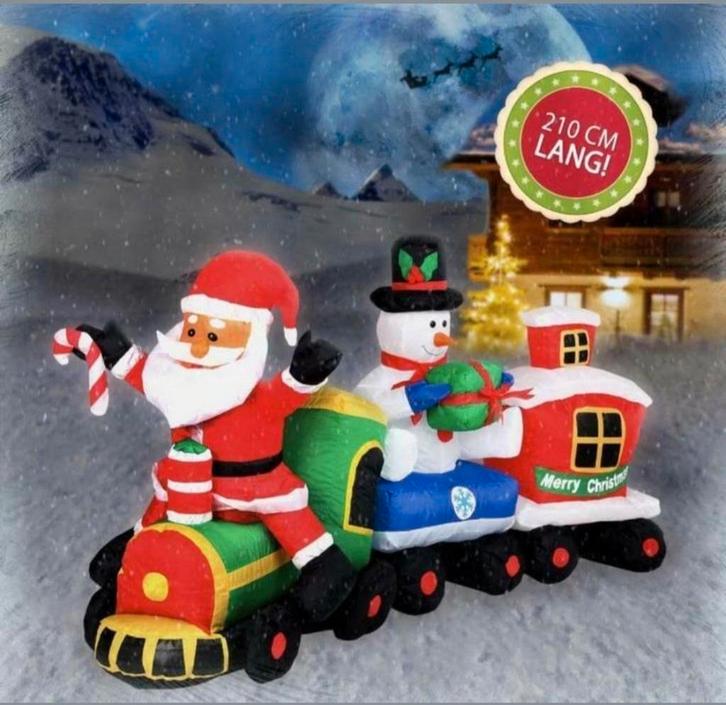 Zelf opblaasbare kersttrein, Diversen, Kerst, Nieuw, Ophalen of Verzenden