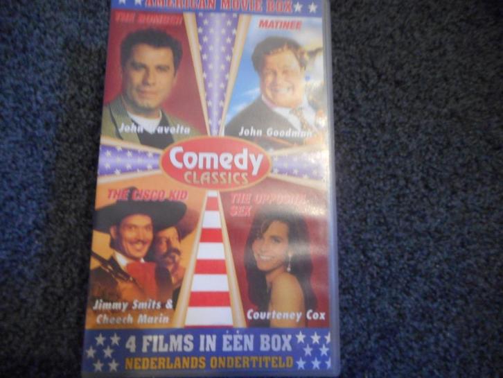 THE AMERICAN MOVIEBOX!4 Top Komedie/Speelfilms Op VIDEO!, Cd's en Dvd's, VHS | Film, Zo goed als nieuw, Komedie, Alle leeftijden