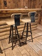 Barkruk met leuning, Huis en Inrichting, Barkrukken, 1 kruk, Ophalen of Verzenden