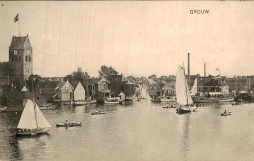 Grouw, Verzamelen, Ansichtkaarten | Nederland, Gelopen, Friesland, Voor 1920, Verzenden