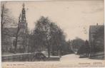 LEIDEN. 1902 Steenschuur - gel kleinrond st, Gelopen, Zuid-Holland, Voor 1920, Verzenden