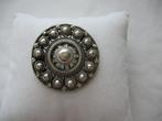 Vintage Grote Zilveren Broche - Zeeuwse Knop, Ophalen of Verzenden, Zilver, Broche