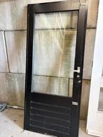 Houten achterdeur te koop, Doe-het-zelf en Verbouw, Deuren en Horren, Ophalen, 80 tot 100 cm, 200 tot 215 cm, Buitendeur