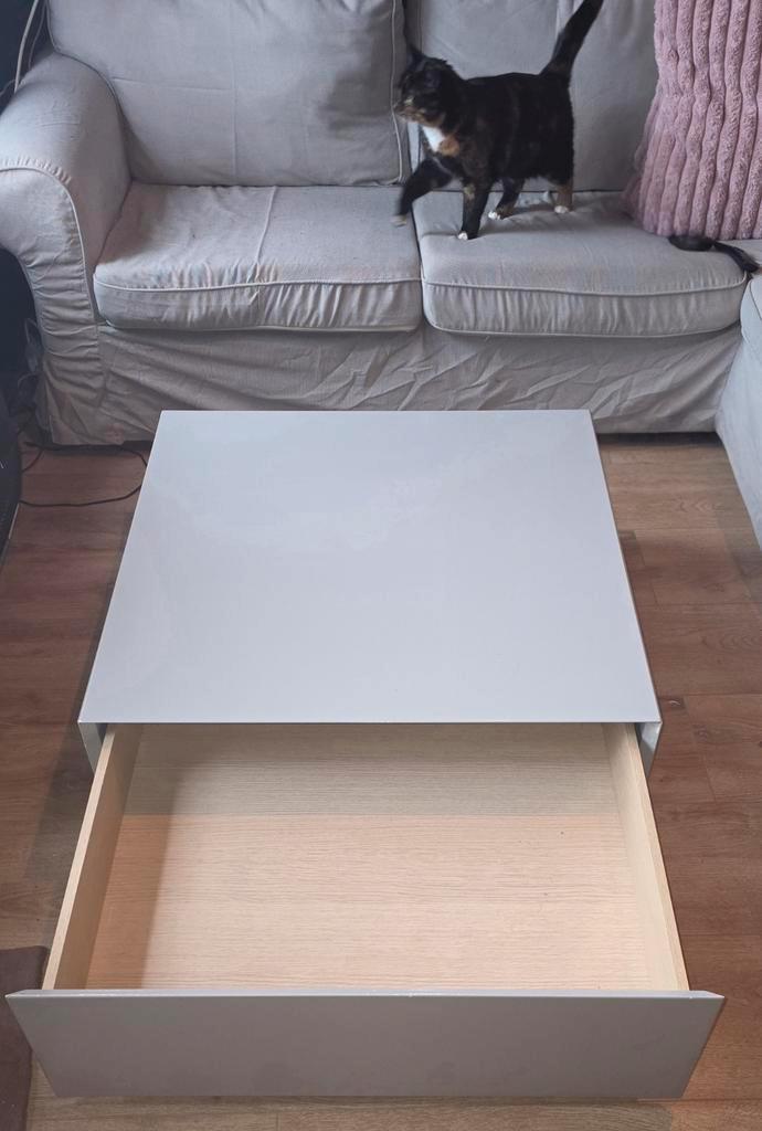Salontafel met opbergruimte - 80x80 cm, Huis en Inrichting, Tafels | Salontafels, Gebruikt, Minder dan 50 cm, 50 tot 100 cm, 50 tot 100 cm