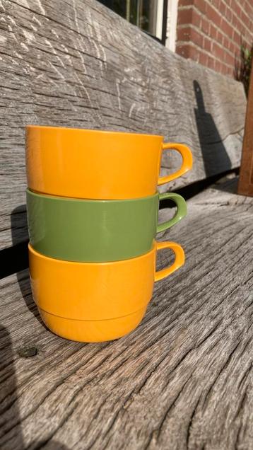 Vintage Mepal kopjes 216 totaal 3 stuks beschikbaar voor biedingen