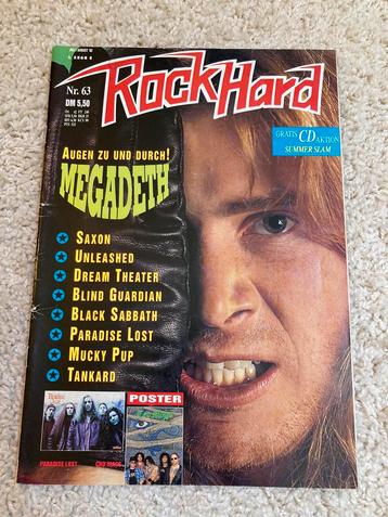 ROCK HARD Magazine 1992 MEGADETH Dream Theater SAXON Tankard beschikbaar voor biedingen