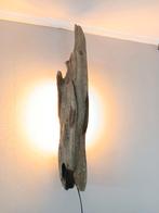 Landelijke wandlamp van drijfhout, Ophalen of Verzenden, Nieuw, Hout, Stoer sober robuust landelijk drijfhout boomstam