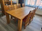 Prachtige Eiken eethoek ruime tafel en 6 eetstoelen, Huis en Inrichting, Tafels | Eettafels, Ophalen, Gebruikt, 100 tot 150 cm