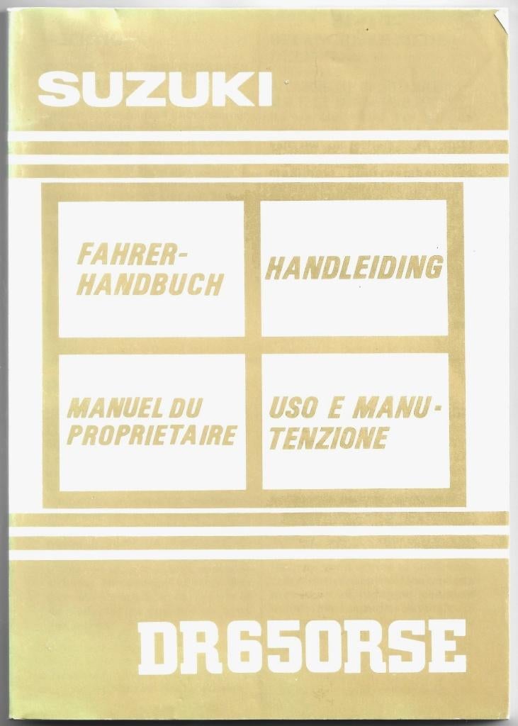 Suzuki DR650 E handleiding instructieboek (3893z) motor, Motoren, Ophalen of Verzenden, Suzuki