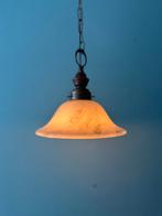 Vintage hanglamp glazen kap, Ophalen, Zo goed als nieuw, Minder dan 50 cm