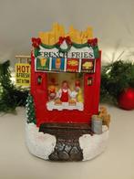 Frietkraam kerstdorp inclusief verlichting, Diversen, Kerst, Ophalen of Verzenden, Zo goed als nieuw