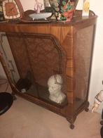 Schuifdeur vitrine kast, Antiek en Kunst, Antiek | Meubels | Kasten, Ophalen
