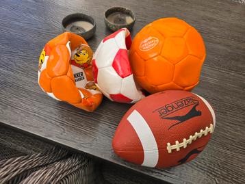 Voetballen (reclame) + Rugbybal beschikbaar voor biedingen