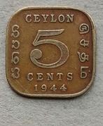Ceylon, 5 cent 1944, Ophalen of Verzenden, Zuid-Azië, Losse munt