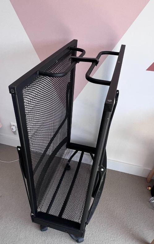 Vouwbed met spiraalboden 1 persoons, Huis en Inrichting, Slaapkamer | Bedden, Gebruikt, Eenpersoons, 80 cm, 200 cm, Metaal, Zwart