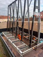 Gehard bronzen glasplaten, Doe-het-zelf en Verbouw, Glas en Ramen, Ophalen, Gebruikt, Minder dan 80 cm, 160 cm of meer