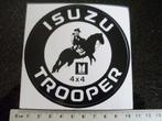 sticker isuzu trooper logo 4x4, Verzenden, Zo goed als nieuw, Auto of Motor