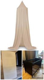 Ledikant 60 x 120 zwart met matras en klamboe, Ophalen, Zo goed als nieuw, Ledikant