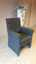 *ACTIE* Landelijke Eetkamerstoel Grazia Wiel Stel Samen (5), Huis en Inrichting, Ophalen of Verzenden, Nieuw, Stof, Landelijke eetkamerstoelen capiton leer stof velvet velours