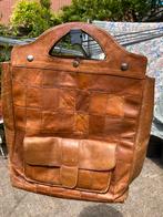 Mooie vintage leren tas, Gebruikt, Bruin, Overige typen, 40 tot 50 cm