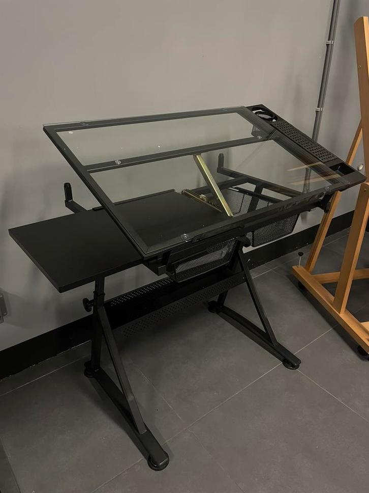 Tekentafel Studio Design Fusion Craft with Glass and tray, Doe-het-zelf en Verbouw, Tekentafels, Zo goed als nieuw, Minder dan 130 cm