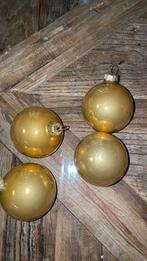 Kerstballen vintage oud glas goud, Ophalen, Gebruikt