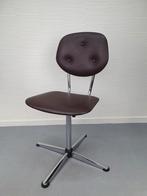 Souderop vintage bureaustoel/draaistoel/stoel bruin skai., Huis en Inrichting, Verzenden, ., ., .