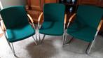 3 groene stoelen in nette staat, Huis en Inrichting, Stoelen, Ophalen, Zo goed als nieuw, Overige kleuren, Stof