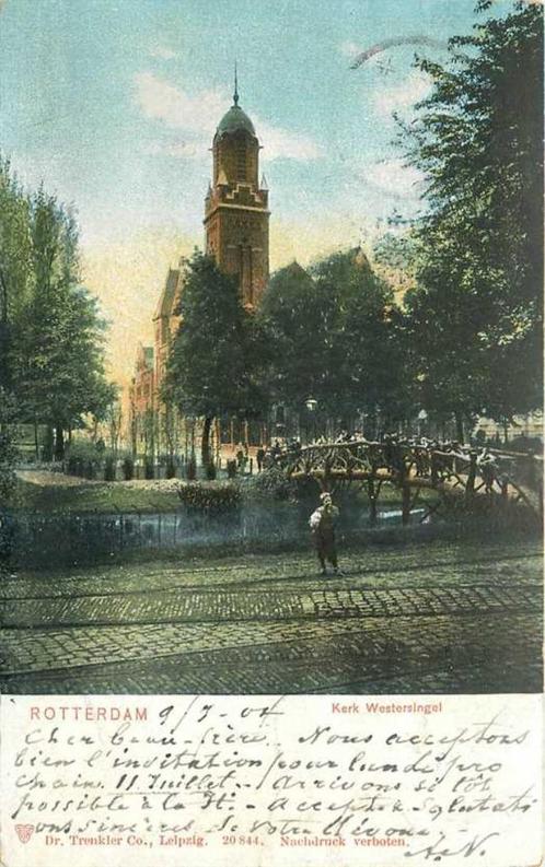(380-860-033) Rotterdam Kerk Westersingel, Verzamelen, Ansichtkaarten | Nederland, Zuid-Holland, Verzenden