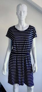 H&M Vlotte 1x gedragen blauw witte jurk mt M, Maat 38/40 (M), H&M, Zo goed als nieuw, Onder de knie