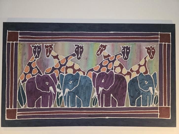 Mooie decoratieve Afrikaanse doeken schilderijen, Antiek en Kunst, Kunst | Schilderijen | Modern, Ophalen