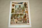Antieke kleurenlithografie - Boeddhisme - Circa 1900 !!, Antiek en Kunst, Ophalen of Verzenden