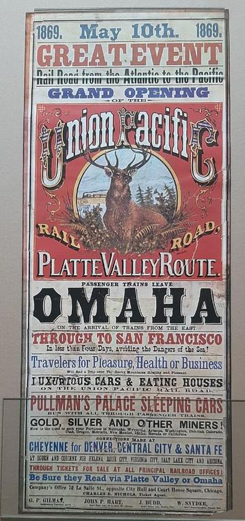 Union Pacific Railroad – 1869 beschikbaar voor biedingen
