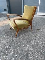 Vintage fauteuil A.A.Patijn Zijkstra Joure ‘Rietlanden’ €375, Hout, Gebruikt, Minder dan 75 cm, Ophalen of Verzenden