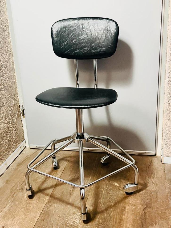 Egon Eiermann Vintage Bureaustoel, Huis en Inrichting, Bureaustoelen, Zo goed als nieuw, Zwart, Ophalen of Verzenden