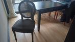 eetkamerstoelen-eettafel, Ophalen, Riet of Rotan, Gebruikt, Zwart