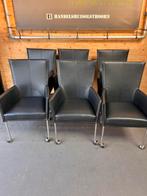 Verrijdbare vergaderstoel (6 stuks), Ophalen, XX, Zwart, Hcm