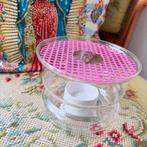 Thee warmhouder theelichtje theepot glas roze, Huis en Inrichting, Ophalen of Verzenden, Gebruikt