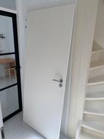 Boarddeur 201,5x83 wit met deurbeslag, Doe-het-zelf en Verbouw, 80 tot 100 cm, Gebruikt, Hout, Ophalen