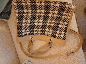 gratis dames schouder tas ruit beige wit zwart  beschikbaar voor biedingen