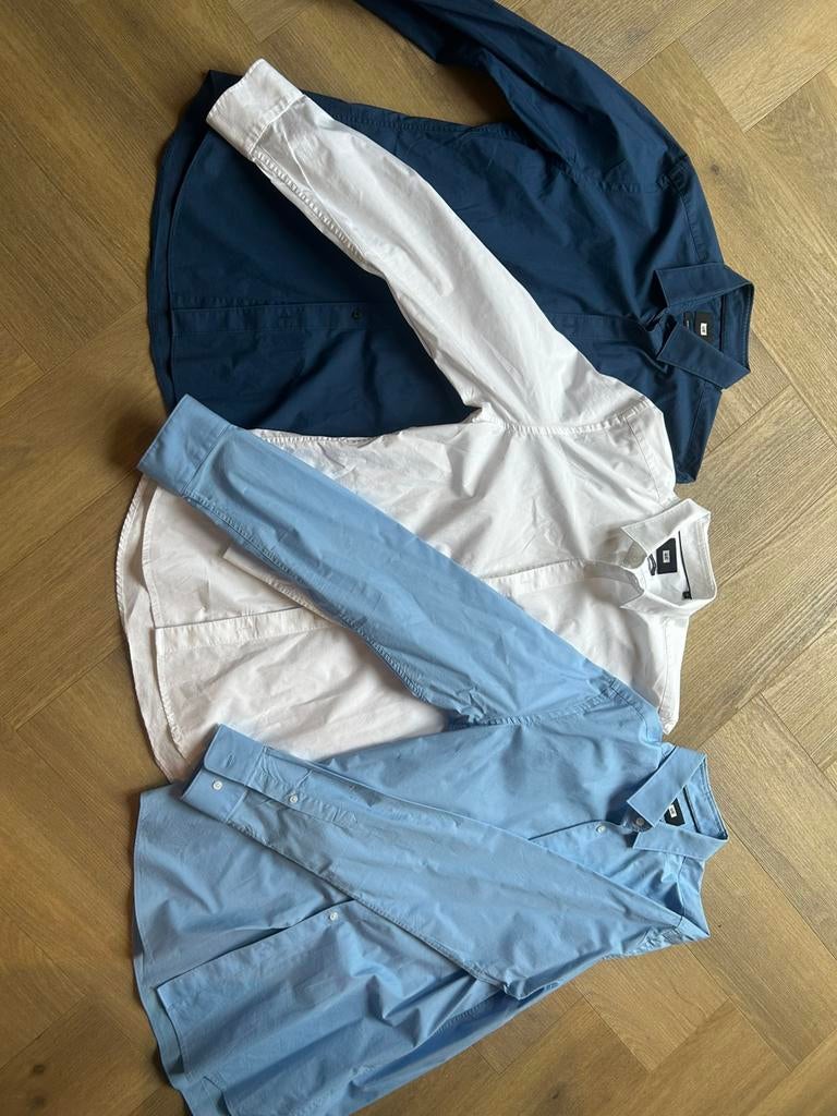 Drie overhemden, Kleding | Heren, Overhemden, Overige kleuren, Ophalen of Verzenden, Overige halswijdtes, Gedragen