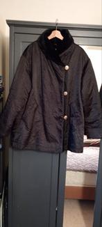 Zwarte jas met bontkraag, Ophalen, Zwart, Maat 42/44 (L), Onbekend