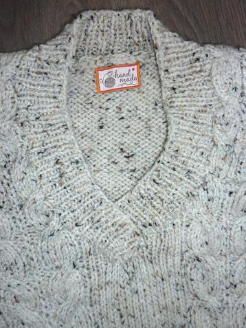 Vintage handgebreide trui mt 36 + Gehaakt vestje +omslagdoek beschikbaar voor biedingen