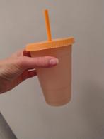 Beker met rietje - Ideaal voor onderweg!, Ophalen of Verzenden
